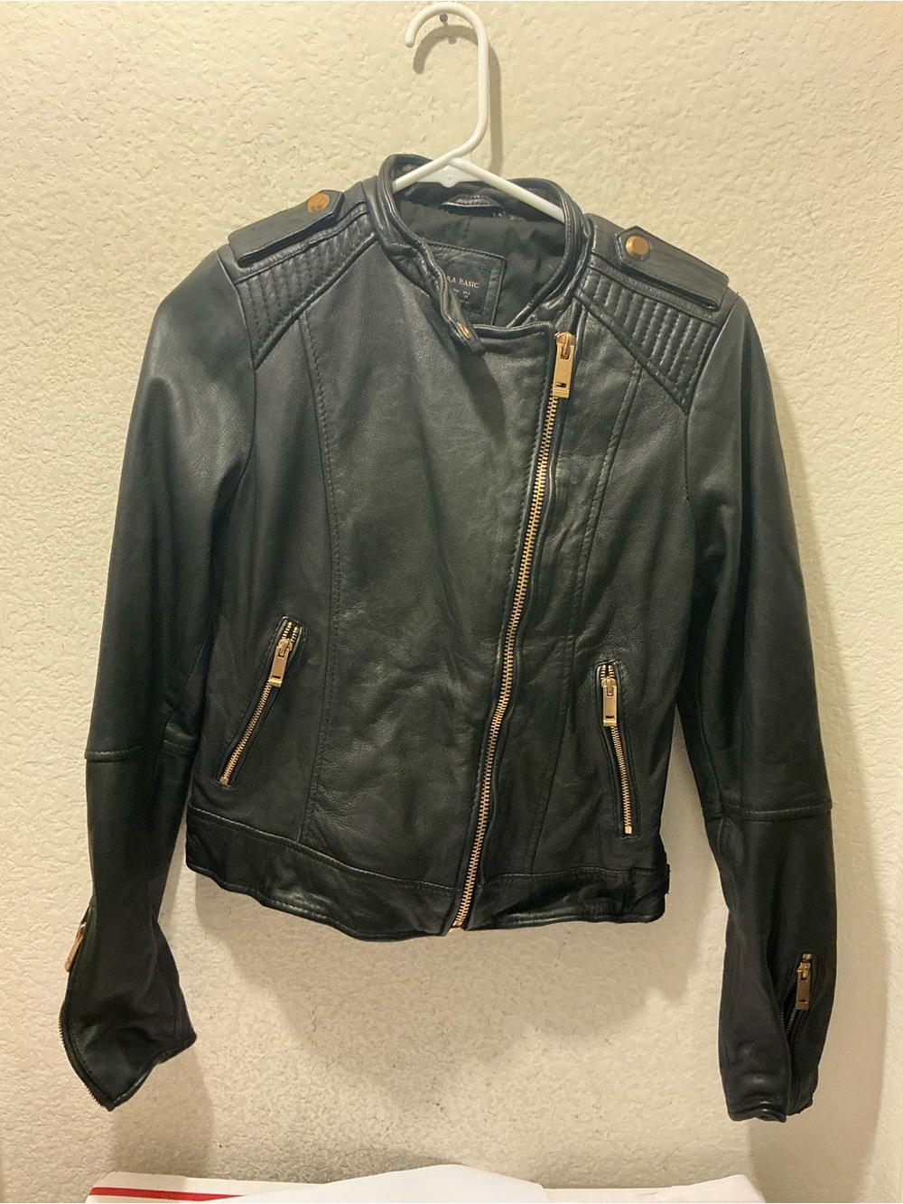 Zara lamb leather jacket size M